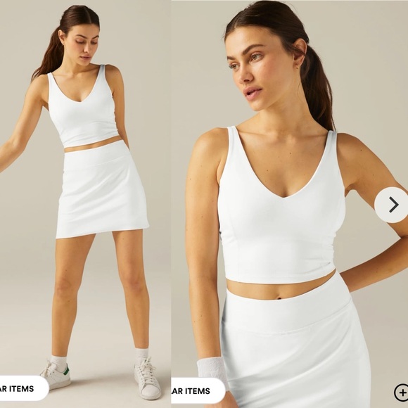 NWT Beyond Yoga Spacedye Always On Cropped Tank in Cloud White Size Small - Picture 1 of 8